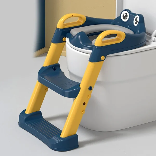 Step-assisted baby toilet seat,