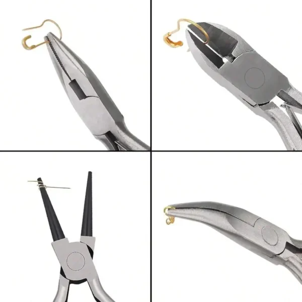 4 Pack Jewelry Pliers Jewelry Making Pliers Tools Kit with Needle Nose Pliers/Chain Nose Pliers, Round Nose Pliers - Image 5