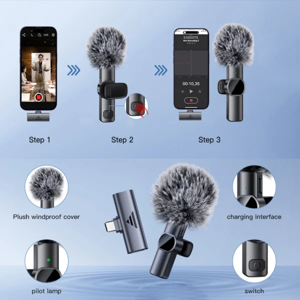 Wireless Lavalier Microphone for Cell Phone - Image 4