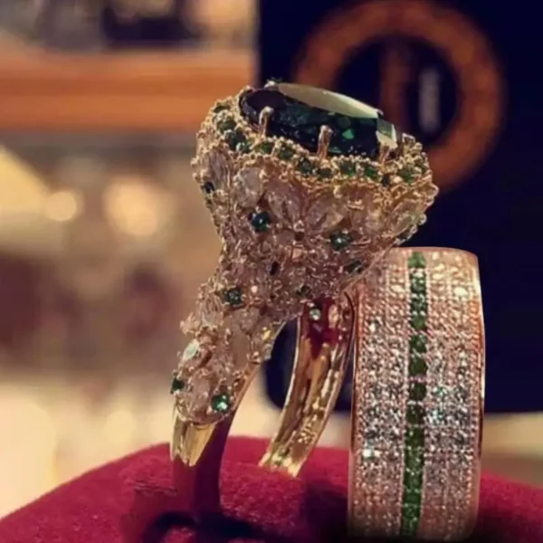 Elegant Gold Color Hip Hop Ring for Women - Image 5