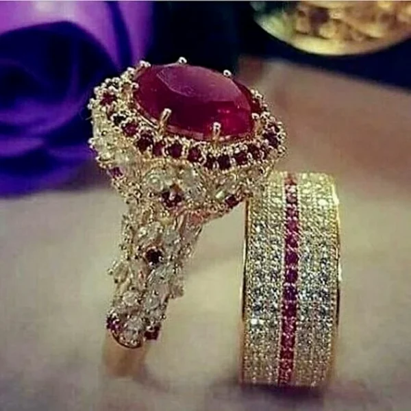 Elegant Gold Color Hip Hop Ring for Women